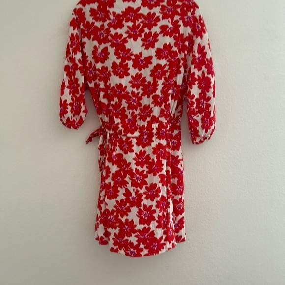 Zara Floral Wrap Dress Small - Picture 5 of 11